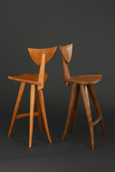 cherry and walnut wood bar stools or counter stools can be made in  custom sizes