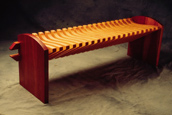 Cherry and Pine Bench can be made in custom sizes