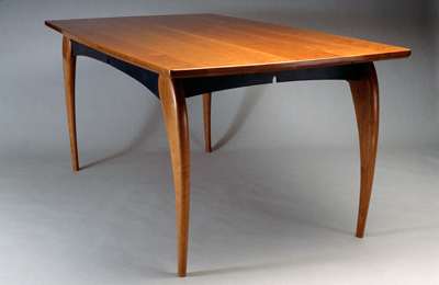 Custom cherry dining table by furniture maker Seth Rolland