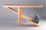  custom stone hall entry console buffet table by Seth Rolland Custom Furniture