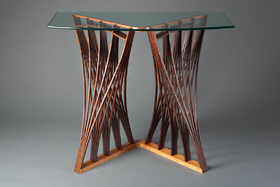 walnut console table wood hall furniture