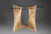 custom wood display table