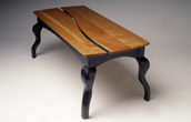Rio Grande Coffee table custom made from cherry, poplar and milk paint