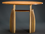 custom ash and cherry wood console table by Seth Rolland Custom Furniture