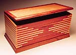 Walnut, cherry and Ash wood Blanket Chest