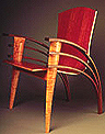 contemporary Trimerous side chair available in custom sizes