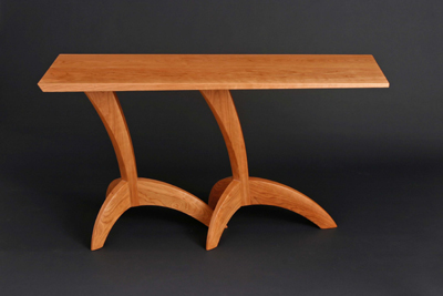 Side view custom  Egret cherry hall table