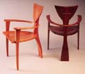 cherry and walnut Finback Chair