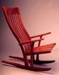 custom walnut Rocking Chair by Seth Rolland Custom Furniture