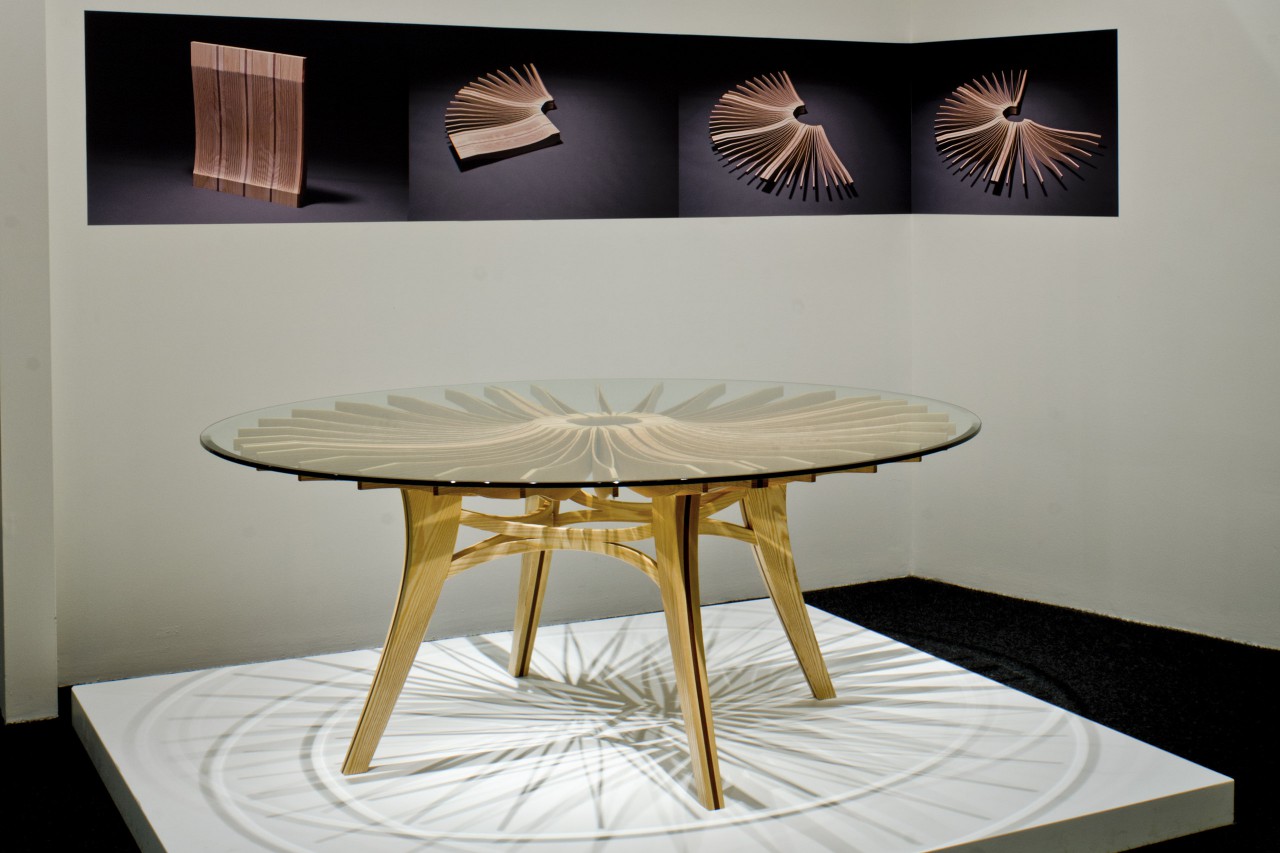 Seth Rolland's Corona dining table at Bellevue Arts museum's Knock on Wood show 2014