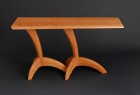 Egret wood hall table made from cherry in custom sizes by Seth Rolland fine furniture design