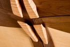 Handle detail for Hayes Entertainment center or Armoire by Seth Rolland custom furniture design