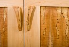 Spalted maple handles and panels on Karen's dresser by Seth Rolland custom furniture design