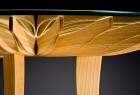 Detail of Oxeye hall table by Seth Rolland custom furniture design