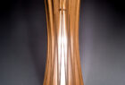 Tower table lamp is a contemporary wood light created by Seth Rolland Custom Furniture