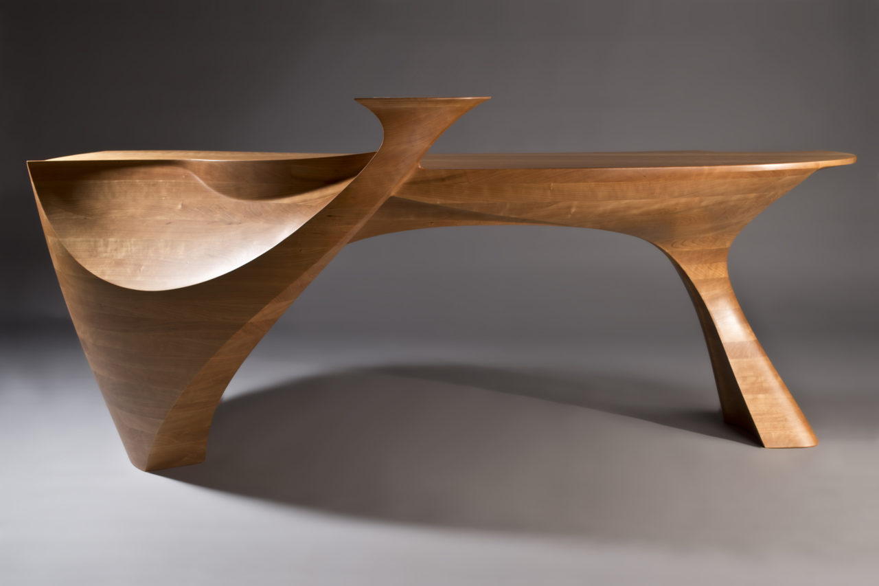 Custom wood desk