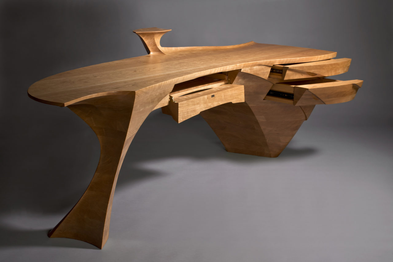 Hand crafted custom wood desk
