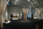Balance and Tension: the Furniture of Seth Rolland solo show at Bellevue Arts Museum room 1 sculpture and wood furniture